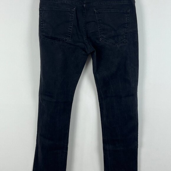 Calvin Klein Slim Jeans Size 33 Black Inseam 32in Rise 10in Stretch 5 Pocket - Picture 6 of 9